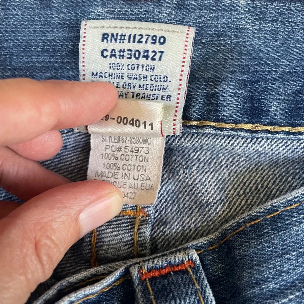 True Religion Denim Jorts Jean Shorts Mens 30 x 33 Billy‎ Distressed Cutoff Y2K